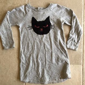 Baby Gap cat sweatshirt dress 4T